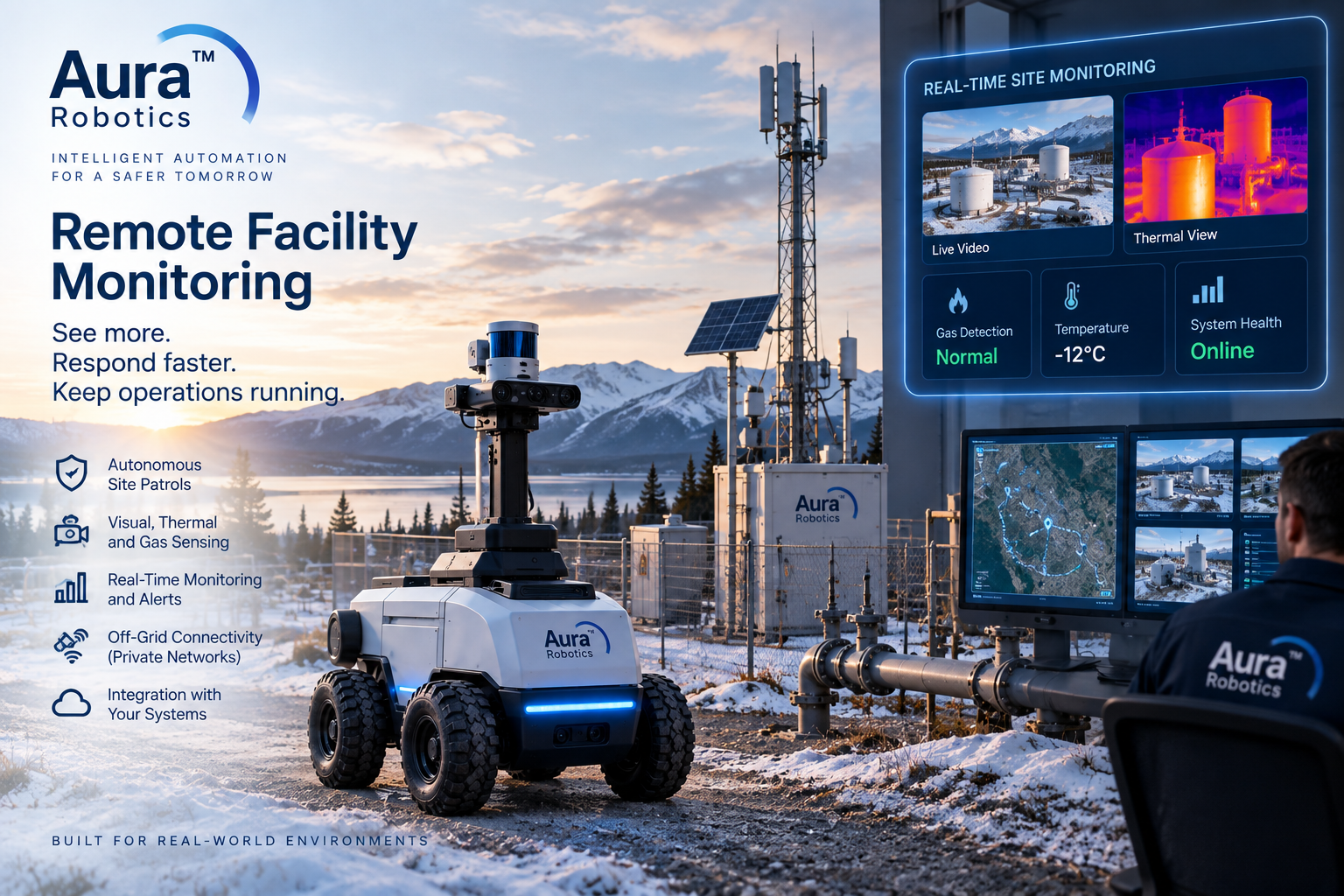 Concept for a robotic remote facility monitoring system